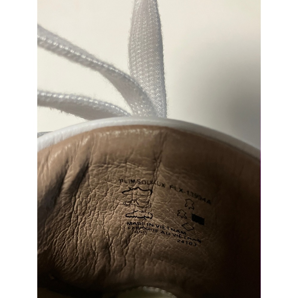 Taos Womens Plim Soul Lux Sneakers White Leather Minimalist Streetwear Size 8 - Picture 13 of 13